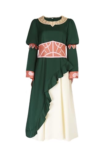 Waslary Prinzessin Hera Kostüm Damen Mittelalterliches Kleid Anime Cosplay Kostüm Grünes Kleid mit Gürtel Waslary Prinzessin Hera Kostüm Damen Mittelalterliches Kleid Anime Cosplay Kostüm Grünes Kleid mit Gürtel von Waslary