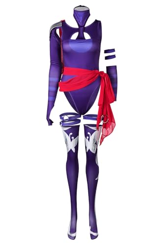 Waslary Psylocke Cosplay Kostüm Damen Lila Jumpsuit mit Zubehör Anime Ninja Kostüm Halloween Karneval Anzug Waslary Psylocke Cosplay Kostüm Damen Lila Jumpsuit mit Zubehör Anime Ninja Kostüm Halloween Karneval Anzug von Waslary