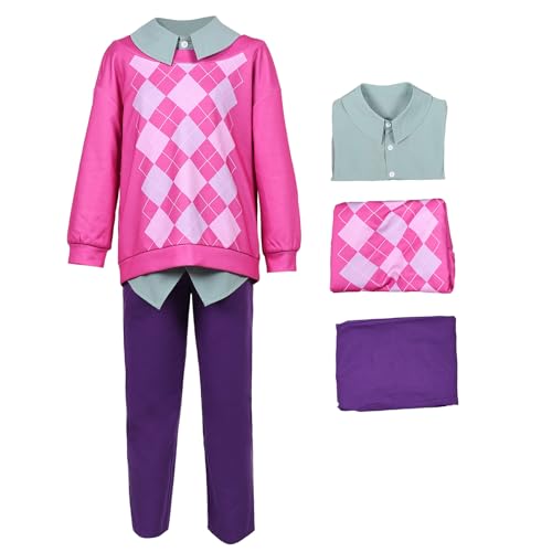 Waslary Saja Kostüm Jungen Jinu Cosplay Hemd Hose Oberteile und Gürtel Komplettes Set Halloween Party Kostüm von Waslary
