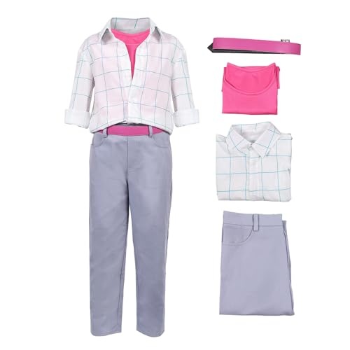 Waslary Saja Kostüm Jungen Jinu Cosplay Hemd Hose Oberteile und Gürtel Komplettes Set Halloween Party Kostüm von Waslary