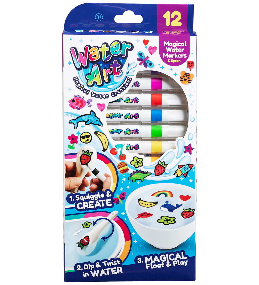 Water Art Filzstifte - 12 st. - Magische Wassermarker & Löffel - Water Art - One Size - Filzstifte Water Art Filzstifte - 12 st. - Magische Wassermarker & Löffel - Water Art - One Size - Filzstifte von Water Art