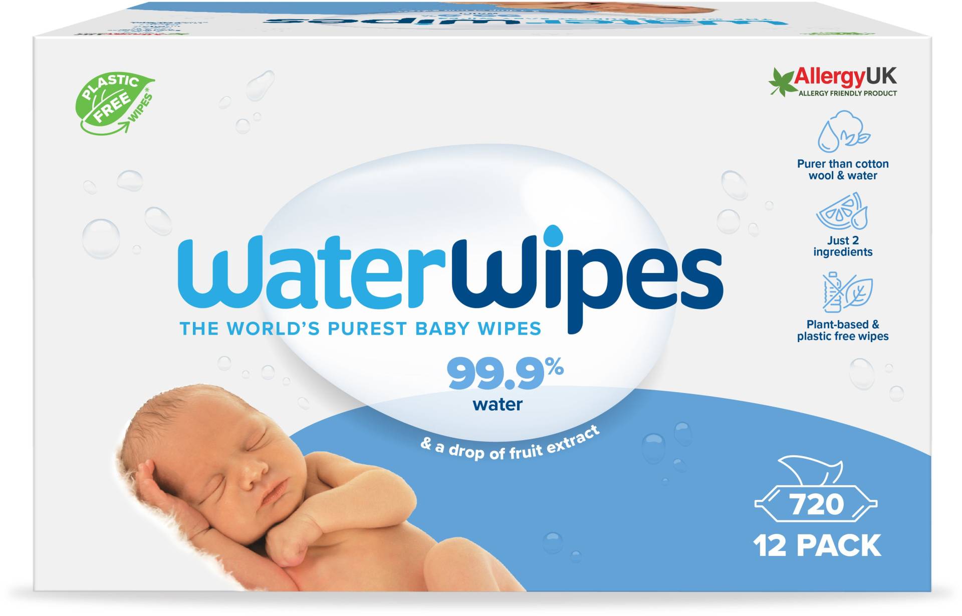 WaterWipes Plastikfrei Feuchttücher 12x60-Packung WaterWipes Plastikfrei Feuchttücher 12x60-Packung von Water Wipes