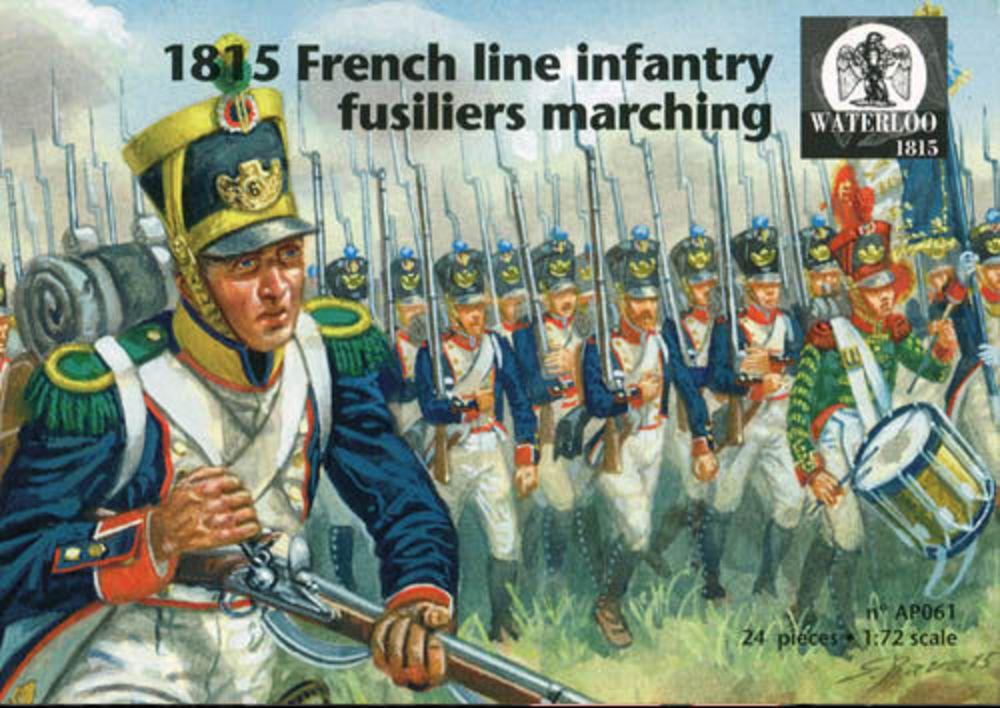 1815 French line infantry fusiliers marching 1815 French line infantry fusiliers marching von Waterloo 1815