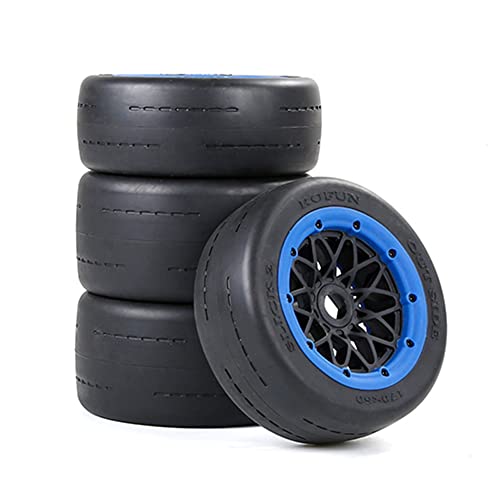 Watlsuz Neues Upgrade Bald Tire Vorder- und Hinterreifen-Montagesatz f¨¹r 1/5 ROVAN KM Baja 5B Rc Autospielzeugteile,Blau von Watlsuz