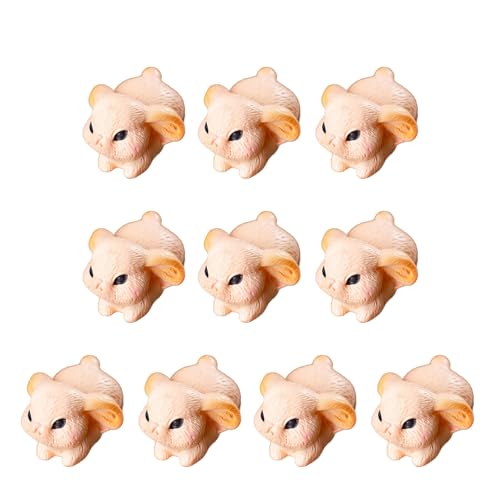 10 Pieces Harz Tierminiaturen Figuren Für Kuchen Toppers Geburtstagsgeschenk Home Schreibtisch Dekoration Für Verschiedene Weltraumschreibtisch Dekoration Kaninchen von Watreketal