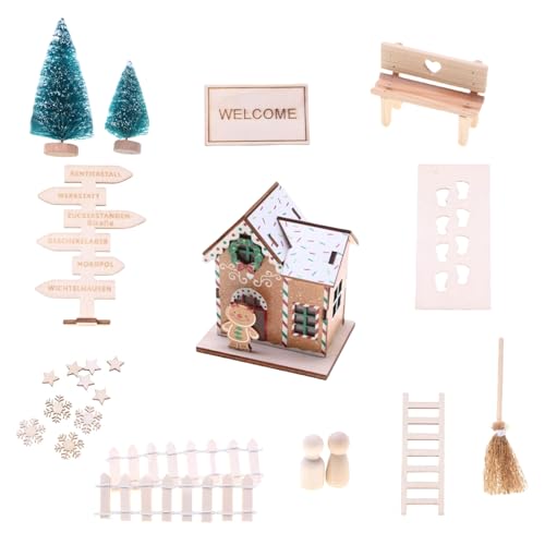 Moderne LED Doll House Assembly Kits Holz Weihnachtsspielzeug Für Kinderzimmer Holiday Festival Dekoration Miniatur LED Weihnachtsset Moderne LED Doll House Assembly Kits Holz Weihnachtsspielzeug Für Kinderzimmer Holiday Festival Dekoration Miniatur LED Weihnachtsset von Watreketal