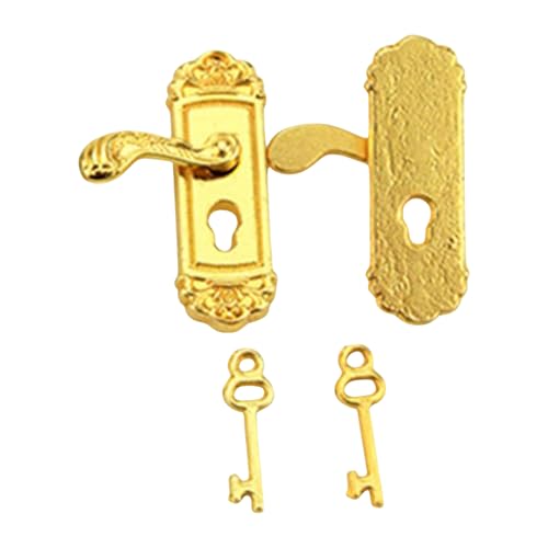 Watreketal 1/12 Skala Miniaturentürknauf Schloss Und Schlüssel Dollhouses Dekoration Zubehör Szene Model Spielzeugszenenmodell Spielen Spielzeugszenenmodell Watreketal 1/12 Skala Miniaturentürknauf Schloss Und Schlüssel Dollhouses Dekoration Zubehör Szene Model Spielzeugszenenmodell Spielen Spielzeugszenenmodell von Watreketal