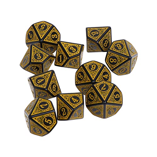 Watreketal 10pcs 5 Farben Vielfältiger Würfel D10 Polyedrale TRPG Spiele Set Brettspiel Unterhaltungskit Watreketal 10pcs 5 Farben Vielfältiger Würfel D10 Polyedrale TRPG Spiele Set Brettspiel Unterhaltungskit von Watreketal