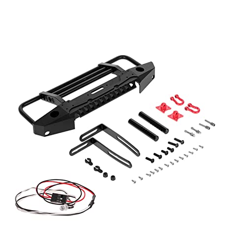 Watreketal Accessoire Metall Stoßfänger Mit 2 Pcs LED Leuchten Und 2pcs Schlepphaken Geeignet Für SCX10 Crawlers Climbing Truck 90046 Watreketal Accessoire Metall Stoßfänger Mit 2 Pcs LED Leuchten Und 2pcs Schlepphaken Geeignet Für SCX10 Crawlers Climbing Truck 90046 von Watreketal