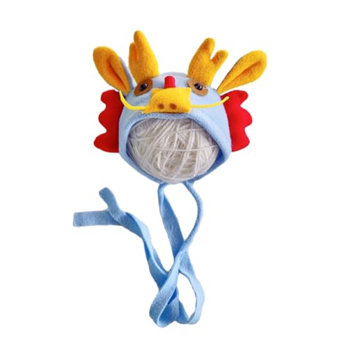 Watreketal Babyfotografie Requisiten Plush Dragon Neugeborenes Foto Kostüm Chinesische Feste Photoshooting Kopfschmuck Dragon Themeed Neugeborenes Outfit von Watreketal