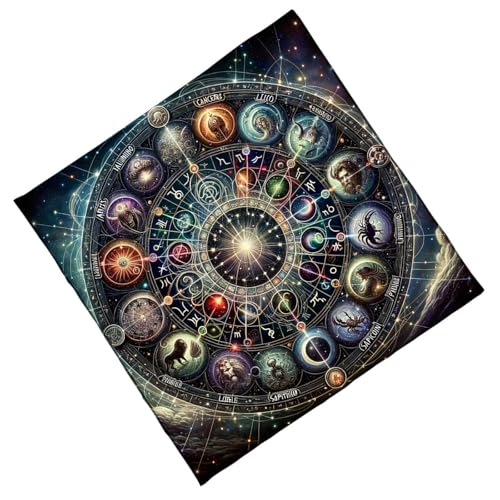 Watreketal Elegante Velvets Tischdeckel Portables Wahrscheinlichkeitsmatten Mit Mystischen Kunstwerken Für Spirituelle Meditationen Und Home Decoration Premium Velvets Wahrsagungsmatten von Watreketal