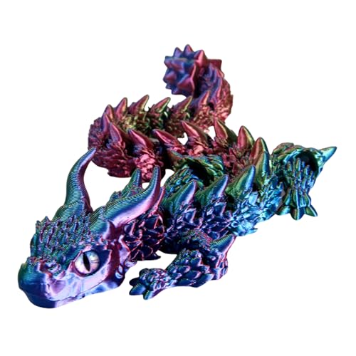 Watreketal Flexibler Metallic Dragon Zappeln Spielzeugstress Entlastung Begleiter Für Alle Altersgruppen Kompakte Geräte Neuheit Requisiten Office Desk Dragon Ornament von Watreketal