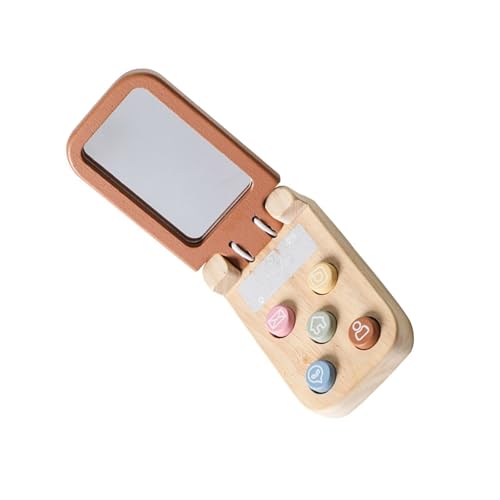 Watreketal Holz Cartoon Telefon Bären Spielzeug Lernen Aktivitäten Für Kinder Von 3+ Sicherer Reibungsloser Lehrreich Vor Um Reisefreundliche Rolle Zu Spielen. von Watreketal