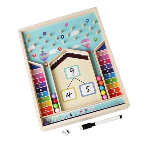 Watreketal Holzmathematikspielzeug Für Kinder Ergänzung Und Subtraktion Mit Interaktivem Bildungsnummernspiel Von 3 6 Frühkindlichen Bildung von Watreketal