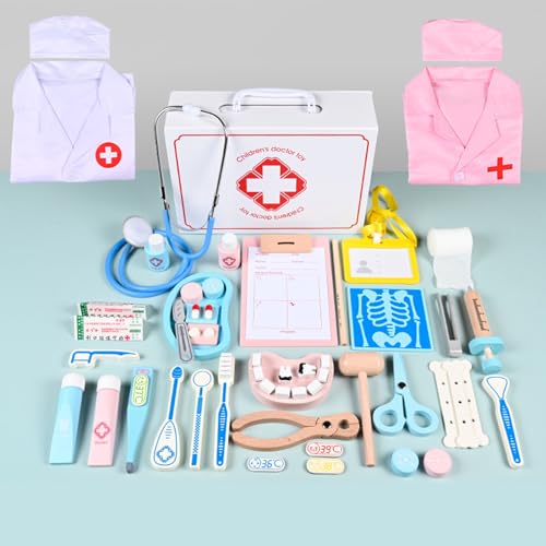 Watreketal Kid Doctor Kit Für Mädchen Boys Wood Kit Kinder Tun Medizinische Geschenkspielzeugkostüm Kleinkinder Watreketal Kid Doctor Kit Für Mädchen Boys Wood Kit Kinder Tun Medizinische Geschenkspielzeugkostüm Kleinkinder von Watreketal