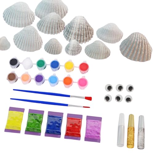 Watreketal Kids Sea Shell Craft Kits Glowiing Paint Set Für Kreative Jungen Und Mädchenkunstartikel Für Geburtstagsfeier Geschenke Kunst Und Kunsthandwerk von Watreketal