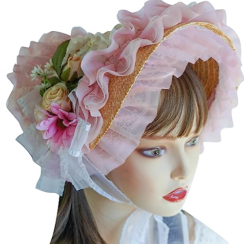 Watreketal Mädchen Strohhut Sunhat Für Kirchenferien Foto Requisiten Girls Maid Dress Up Sunhat Tragen Party Kopfbedeckung Palaststil von Watreketal