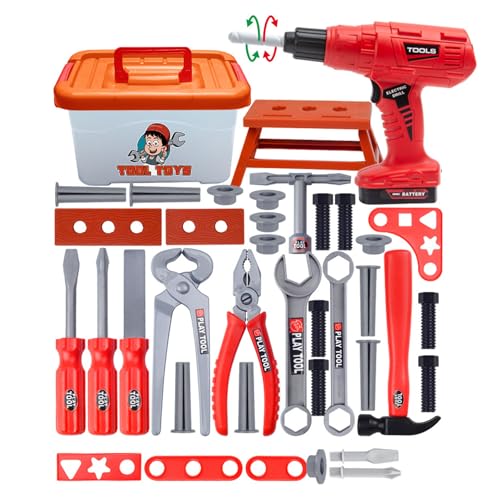 Watreketal Realistische Werkzeugkasten Spielzeugkonstruktion Kits Interaktive Aktivität Reparaturkits Feinmotorik Rollenspiele Konstruktionstools Watreketal Realistische Werkzeugkasten Spielzeugkonstruktion Kits Interaktive Aktivität Reparaturkits Feinmotorik Rollenspiele Konstruktionstools von Watreketal