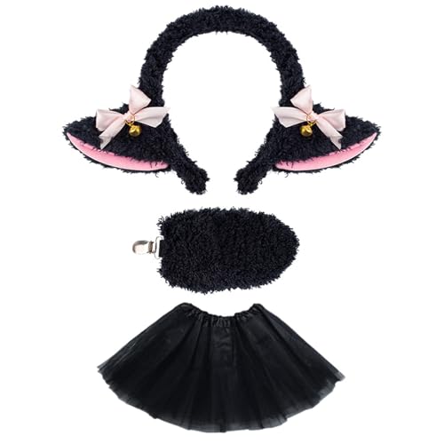 Watreketal Schafe Tierkostümzubehör Stirnband Schwanzrock Halloween Lamm Outfit Für Frauen Mädchen Halloween Cosplay Lamm Kopfbedeckung Watreketal Schafe Tierkostümzubehör Stirnband Schwanzrock Halloween Lamm Outfit Für Frauen Mädchen Halloween Cosplay Lamm Kopfbedeckung von Watreketal