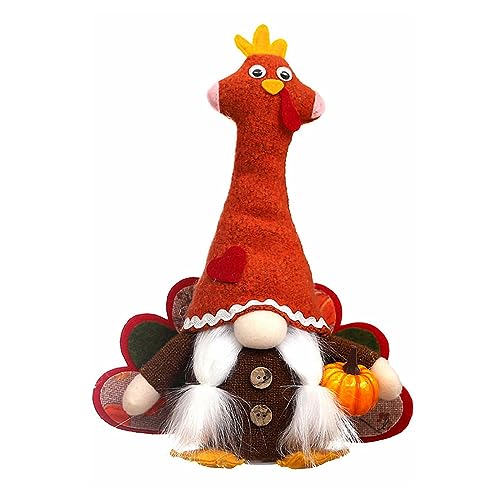 Watreketal Thanksgiving Truthahn Plüsch Figur Gesichtsloser Puppen Ornament Langer Bart Plüsch Urlaub Dekoration Feindliche Dauerhafte Geschenk Für Thanksgiving von Watreketal