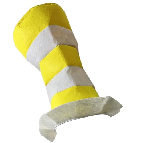 Watreketal Unisex Stripe High Hat Adult Halloween Party Handgefertigtes Hexenkostüm Accessoire Party Kopfbedeckung Watreketal Unisex Stripe High Hat Adult Halloween Party Handgefertigtes Hexenkostüm Accessoire Party Kopfbedeckung von Watreketal