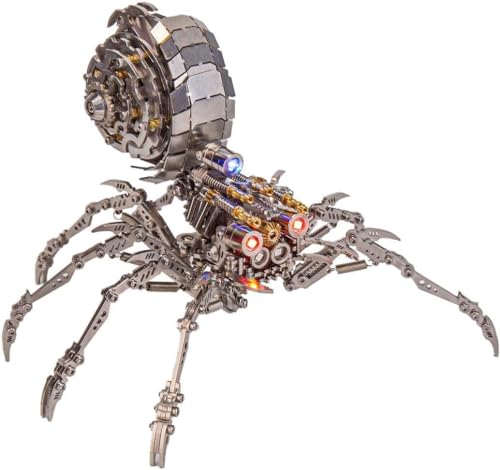 3D-Puzzle aus Metall, 3D Metall-Puzzle, mechanisches Modell, Modell des Königs der Spinnen, Baumodell für Jugendliche und Erwachsene, DIY, Dekoration, Geschenke, mit LED-Licht, 375 Teile von Wauvmoss