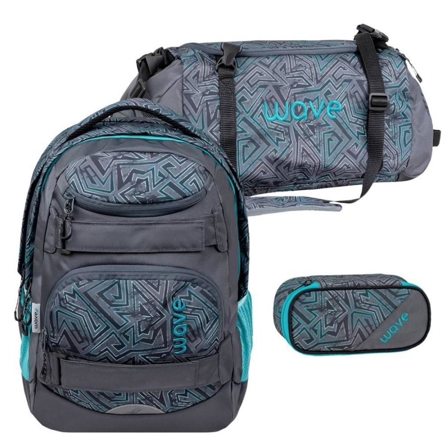 Wave Schulrucksack Set "Infinity" 3tlg. Chaos Lagoon von Wave