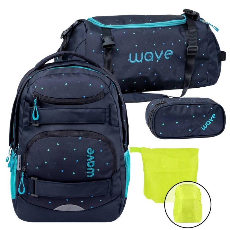 Wave Schulrucksack Set Infinity Move "Dots Aurora" mit Regenschutz von Wave