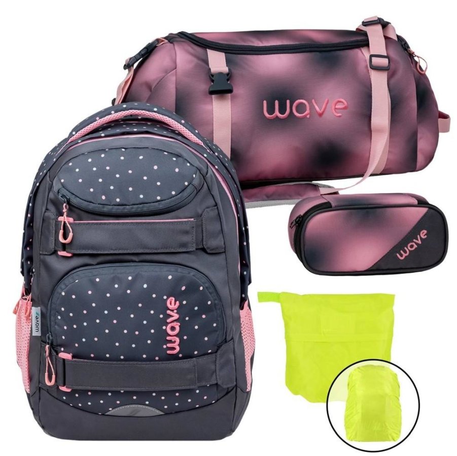 Wave Schulrucksack Set Infinity Move "Dots Pinky" mit Regenschutz Wave Schulrucksack Set Infinity Move "Dots Pinky" mit Regenschutz von Wave