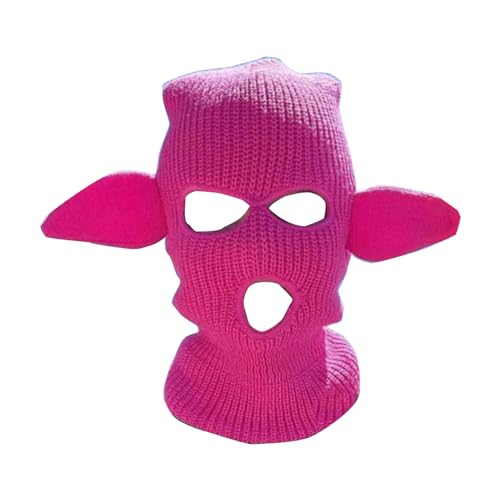 3-Loch-Ohr-Hut für Damen und Herren, Erwachsene, Halloween, handgefertigt, warm, mit Kapuze für Party 3-Loch-Ohr-Hut für Damen und Herren, Erwachsene, Halloween, handgefertigt, warm, mit Kapuze für Party von Wayfadacc