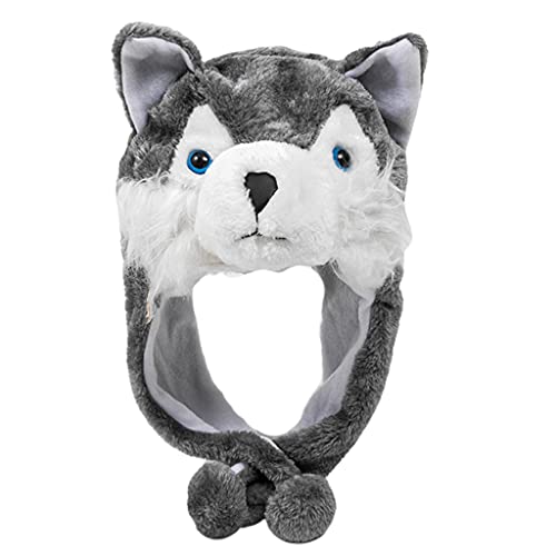 Halloween Wolf Plüsch Hut Cartoon Hut Weicher Plüsch Warm Winddicht Bühnenrequisiten Eltern-Kind von Wayfadacc