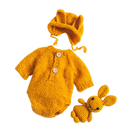 Wayfadacc 3 PCs/Set Baby Säuglinge Strampler Für Puppen Neugeborene Fotografie Requisiten Jumpsuit Bodysuit Foto Kostüm Mütze Jumpsuit Bodysuit Fotosaufnahme Kostüm Outfits von Wayfadacc