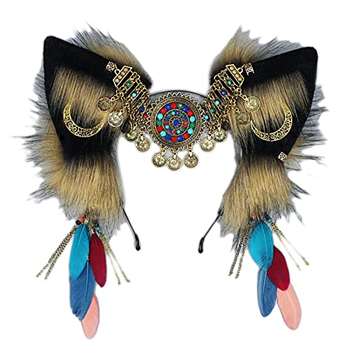Wayfadacc Anime-Haarreif für Mädchen, Plüsch-Ohr, Cosplay, antiker Kopfschmuck, Frauen-Kopfbedeckung Wayfadacc Anime-Haarreif für Mädchen, Plüsch-Ohr, Cosplay, antiker Kopfschmuck, Frauen-Kopfbedeckung von Wayfadacc