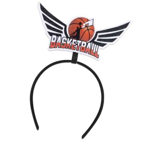 Wayfadacc Basketball-Kopfbedeckung, rutschfestes Haarband, Cheerleader, Bühnenshow, Kopf-Accessoire für Kinder, Erwachsene, Schule, Event, Sport, Thema Haarband Wayfadacc Basketball-Kopfbedeckung, rutschfestes Haarband, Cheerleader, Bühnenshow, Kopf-Accessoire für Kinder, Erwachsene, Schule, Event, Sport, Thema Haarband von Wayfadacc