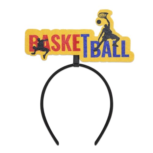 Wayfadacc Basketball-Kopfbedeckung, rutschfestes Haarband, Cheerleader, Bühnenshow, Kopf-Accessoire für Kinder, Erwachsene, Schule, Event, Sport, Thema Haarband Wayfadacc Basketball-Kopfbedeckung, rutschfestes Haarband, Cheerleader, Bühnenshow, Kopf-Accessoire für Kinder, Erwachsene, Schule, Event, Sport, Thema Haarband von Wayfadacc