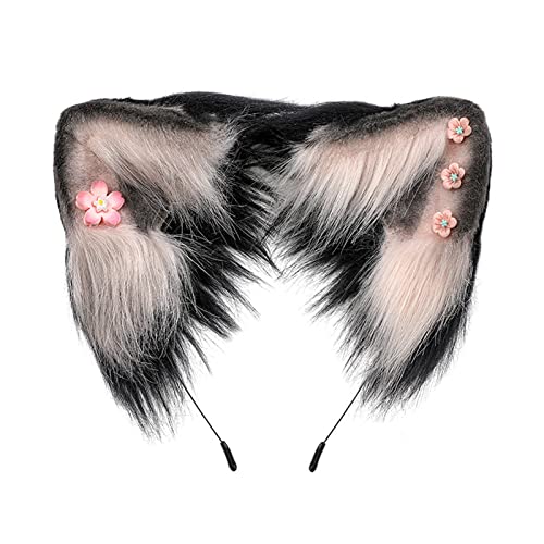 Wayfadacc Blumen-Dekor, Ohrform, Haarreif, süße Mädchen, Cartoon-Haarhalter, Cosplay-Party, Kopfbedeckung für Jugendliche und Erwachsene Wayfadacc Blumen-Dekor, Ohrform, Haarreif, süße Mädchen, Cartoon-Haarhalter, Cosplay-Party, Kopfbedeckung für Jugendliche und Erwachsene von Wayfadacc