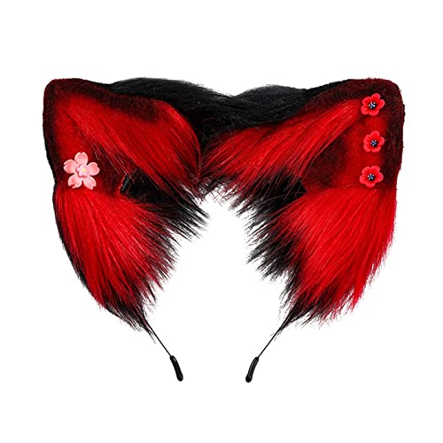 Wayfadacc Blumen-Dekor, Ohrform, Haarreif, süße Mädchen, Cartoon-Haarhalter, Cosplay-Party, Kopfbedeckung für Jugendliche und Erwachsene Wayfadacc Blumen-Dekor, Ohrform, Haarreif, süße Mädchen, Cartoon-Haarhalter, Cosplay-Party, Kopfbedeckung für Jugendliche und Erwachsene von Wayfadacc