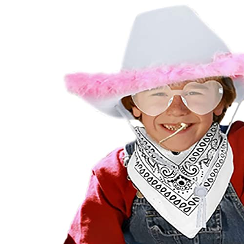 Wayfadacc Braut Cowboy Frauen Cosplay Cowgirl Schalelbrille Kostüm Set Female Headwear Nachtclub Brautparty Accs von Wayfadacc