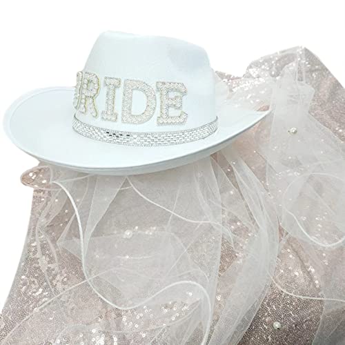 Wayfadacc Braut Cowboyhut Mit Schleier Braut Cowgirl Junggeselle Party Braut Für Brautdusche Brautparty Wayfadacc Braut Cowboyhut Mit Schleier Braut Cowgirl Junggeselle Party Braut Für Brautdusche Brautparty von Wayfadacc