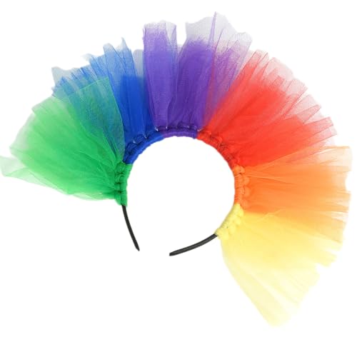 Wayfadacc Buntes Tüll-Stirnband, Kostüm-Haarschmuck, modisches Haarteil für Motto-Party, Kostüm und Festival-Feiern Wayfadacc Buntes Tüll-Stirnband, Kostüm-Haarschmuck, modisches Haarteil für Motto-Party, Kostüm und Festival-Feiern von Wayfadacc
