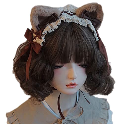 Wayfadacc Cosplay-Bär, plissierter Spitzen-Haarreif, Frauen-Bär-Ohr-Form, Make-up-Stirnband zum Fotografieren, Haarschmuck, mehrfarbig Wayfadacc Cosplay-Bär, plissierter Spitzen-Haarreif, Frauen-Bär-Ohr-Form, Make-up-Stirnband zum Fotografieren, Haarschmuck, mehrfarbig von Wayfadacc