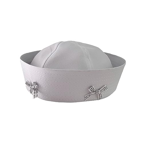 Wayfadacc Cosplay Sailor Hat Mit Bowknot Decors Captain Navy Marine Für Frau Männer Lustige Cosplay Accessoires von Wayfadacc