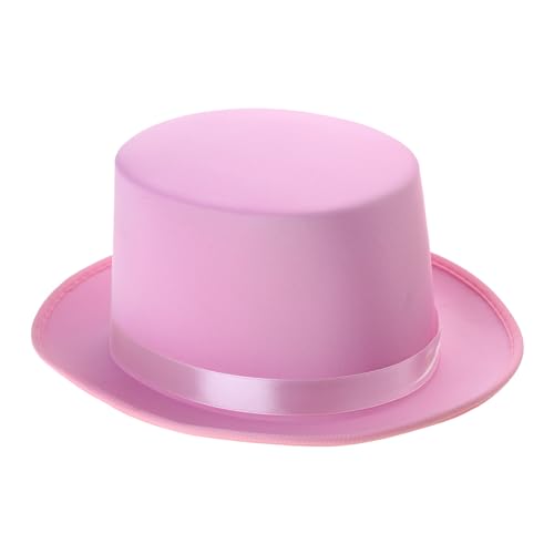 Wayfadacc Einfarbiger flacher Hut für Zauberer, Versammlungen, Karneval, Abschlussball, Fedoras Hut von Wayfadacc