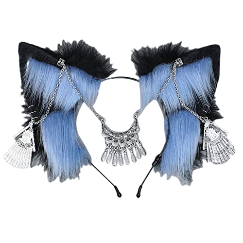 Wayfadacc Ethnische Stil Füchse Ohren Formen Stirnband Mit Stirnkette Decors Hair Hoop Erwachsener Live Broadcast Party Kopfbedeckung Wayfadacc Ethnische Stil Füchse Ohren Formen Stirnband Mit Stirnkette Decors Hair Hoop Erwachsener Live Broadcast Party Kopfbedeckung von Wayfadacc