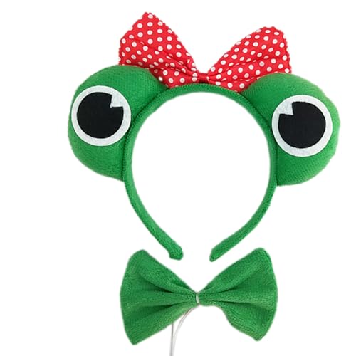 Wayfadacc Haarreif mit Froschmotiv, Halloween-Haarreif, schöner Kopfschmuck, Halloween-Fliege für Kinder, Shows, Bühne Wayfadacc Haarreif mit Froschmotiv, Halloween-Haarreif, schöner Kopfschmuck, Halloween-Fliege für Kinder, Shows, Bühne von Wayfadacc