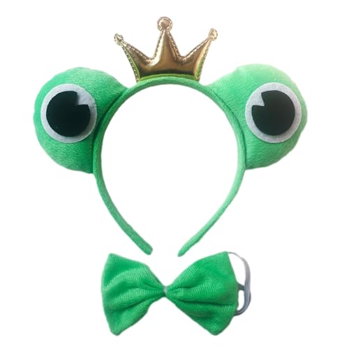 Wayfadacc Haarreif mit Froschmotiv, Halloween-Haarreif, schöner Kopfschmuck, Halloween-Fliege für Kinder, Shows, Bühne Wayfadacc Haarreif mit Froschmotiv, Halloween-Haarreif, schöner Kopfschmuck, Halloween-Fliege für Kinder, Shows, Bühne von Wayfadacc