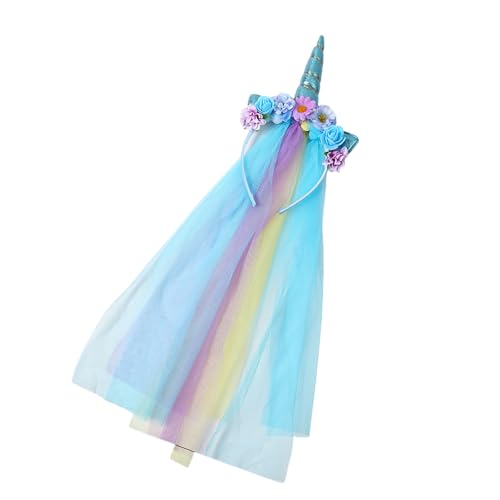Wayfadacc Horn Stirnband Halloween Kopfbedeckung Halloween Party Foto Requisiten Blume Party Kopfbedeckung Cosplay Zubehör von Wayfadacc