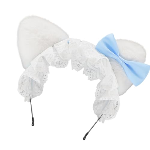 Wayfadacc Komfortable, schöne Schleife, Kostüm-Zubehör, Stirnbänder für Halloween, Weihnachten, Partys, Plüsch-Kopfbedeckung von Wayfadacc