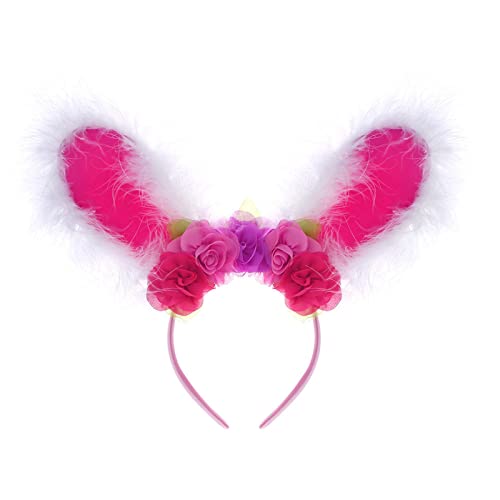 Wayfadacc Osterohren, Stirnband, Blumen-Dekorationen, Ohren, Haarreifen, Kostüm, Haarschmuck für Frauen und Mädchen, Partygeschenk Wayfadacc Osterohren, Stirnband, Blumen-Dekorationen, Ohren, Haarreifen, Kostüm, Haarschmuck für Frauen und Mädchen, Partygeschenk von Wayfadacc
