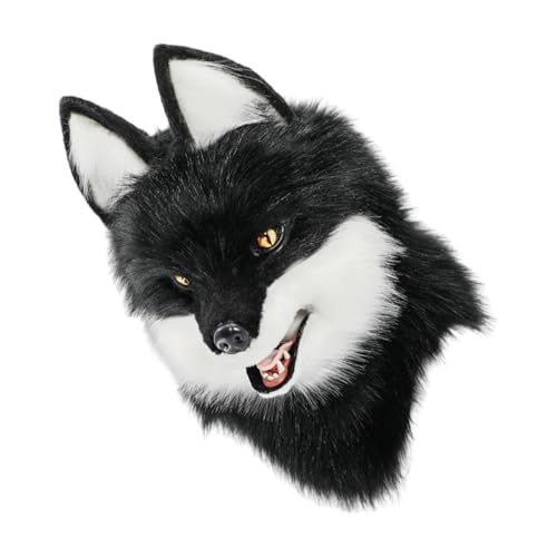 Wayfadacc Plüsch-Hut für den ganzen Kopf, Wolf, realistische Tierkopfbedeckung, Hut für Halloween und Party, Schule, Spielkostüm, Kopfbedeckung Wayfadacc Plüsch-Hut für den ganzen Kopf, Wolf, realistische Tierkopfbedeckung, Hut für Halloween und Party, Schule, Spielkostüm, Kopfbedeckung von Wayfadacc